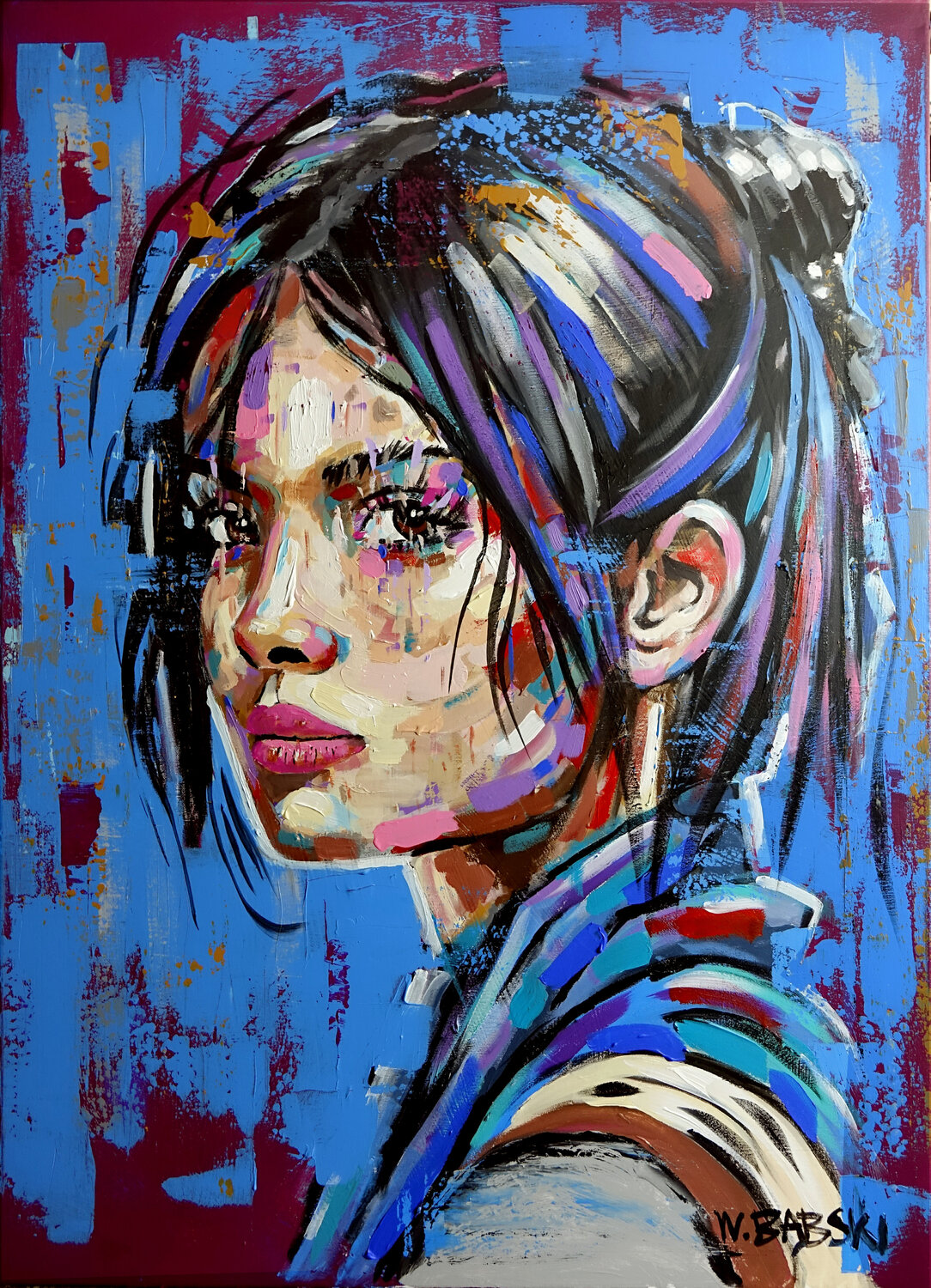 The Look Wojtek Babski Original painting for sale