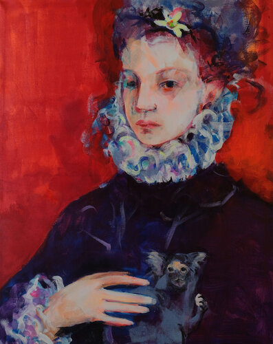 La mascota by Marina Del Pozo, Painting for Sale on Select