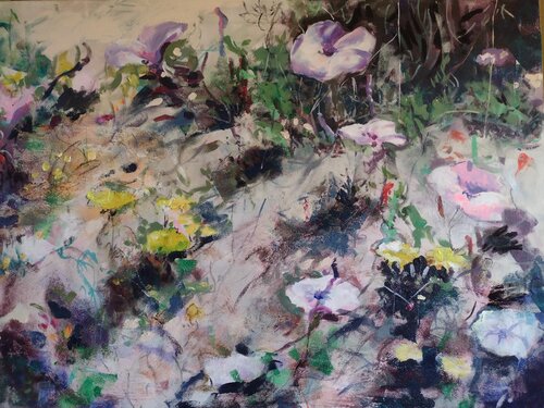 Desert flowers by Marina Del Pozo, Painting for Sale on Select