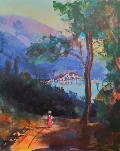 Antique lanscape von Marina Del Pozo, Malerei kaufen auf Select