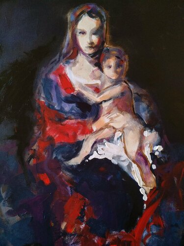 Pequeña Madonna 3 by Marina Del Pozo, Painting for Sale on Select