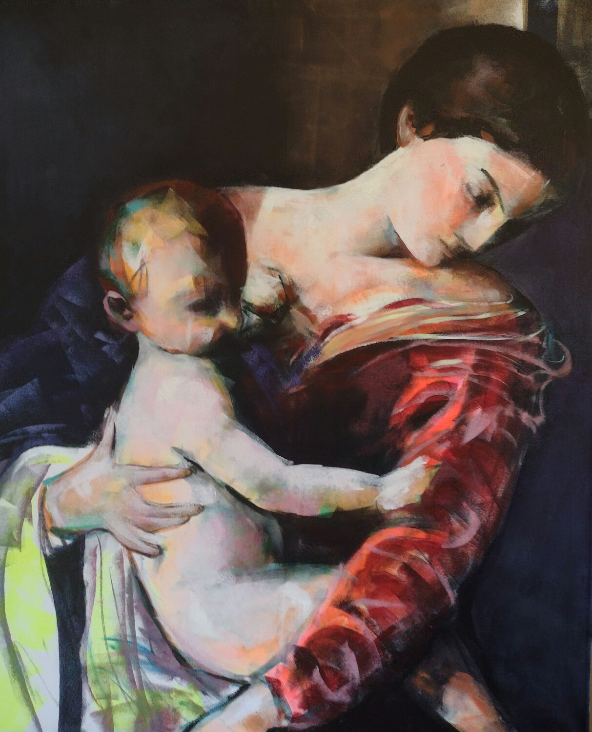 Baroque Madonna Marina Del Pozo Original painting for sale