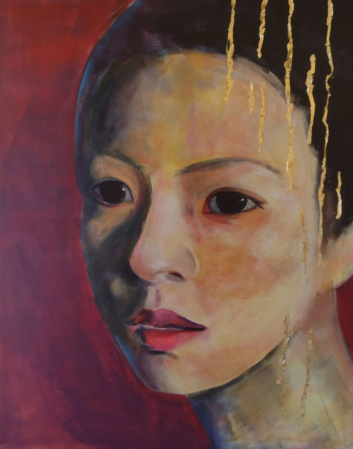Portrait Marina Del Pozo Original painting for sale