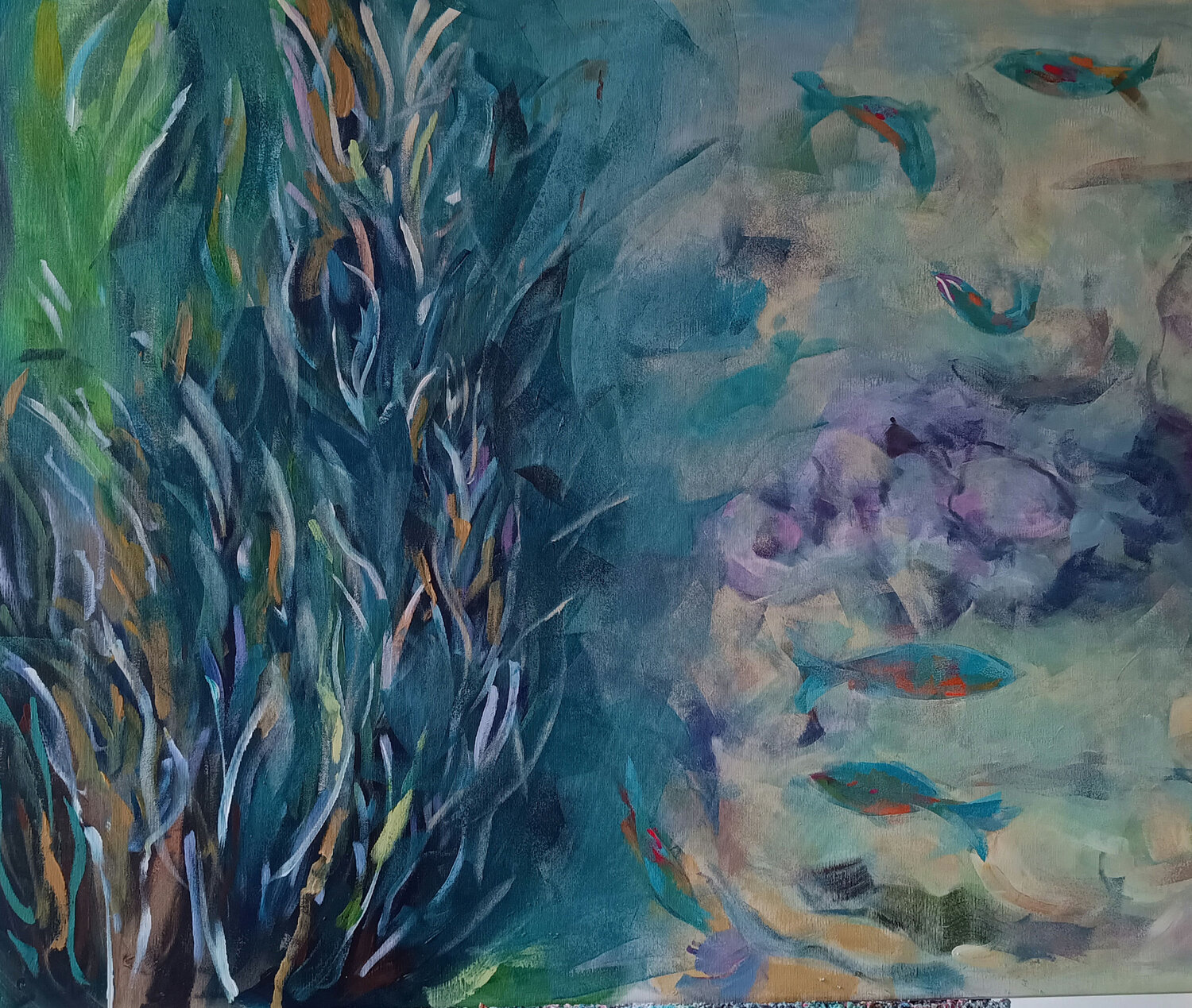 Posidonia 2 Marina Del Pozo Original painting for sale