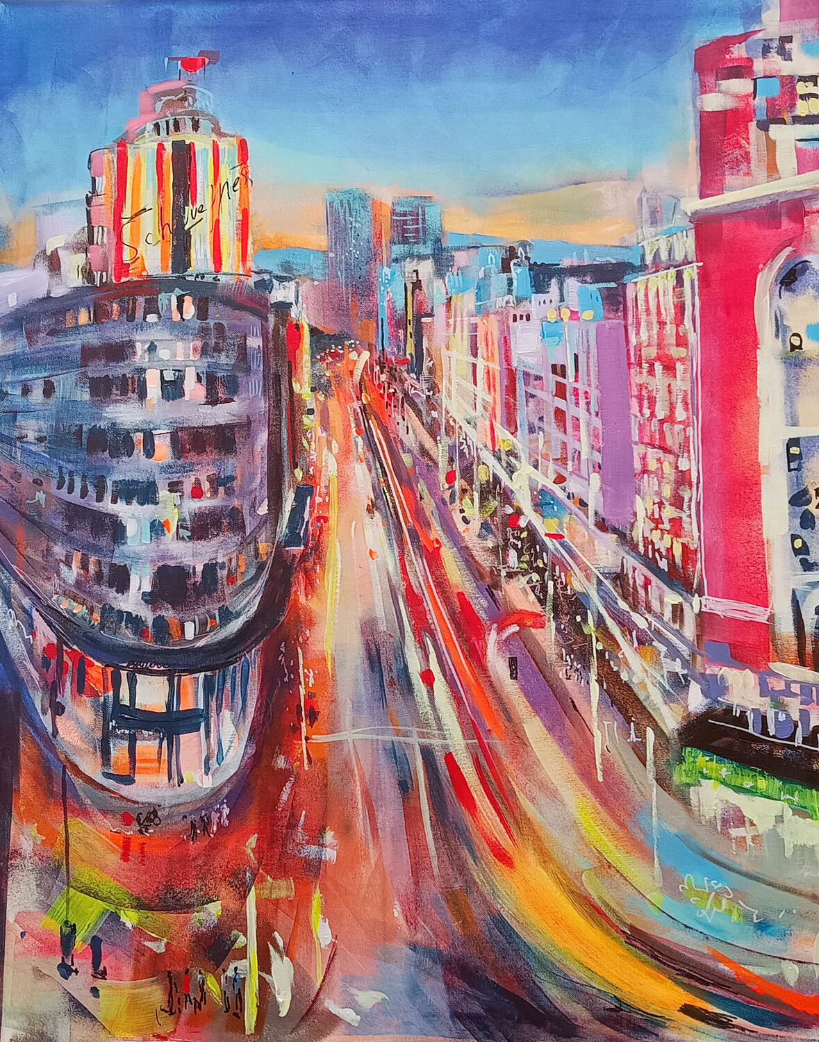 Noche en Madrid Marina Del Pozo Original painting for sale