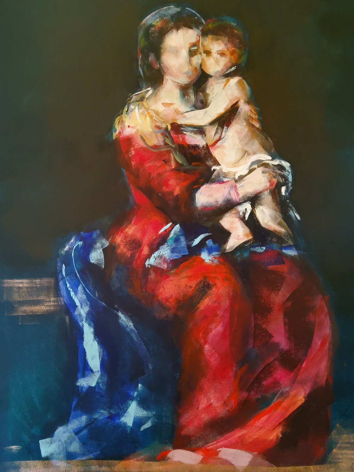 Madonna serie 8 Marina Del Pozo Original painting for sale
