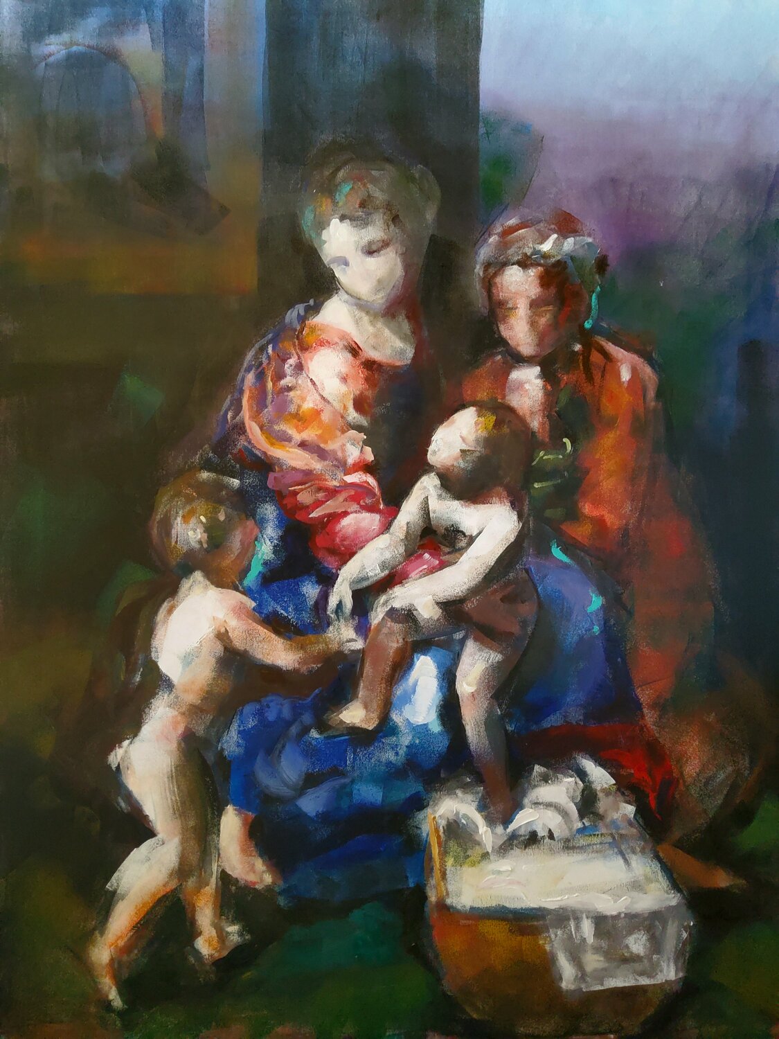 Madonna serie 11 Marina Del Pozo Original painting for sale