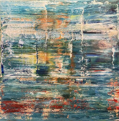 abstract informal 1804-1 by Robert H N Rich, Painting for Sale on Select