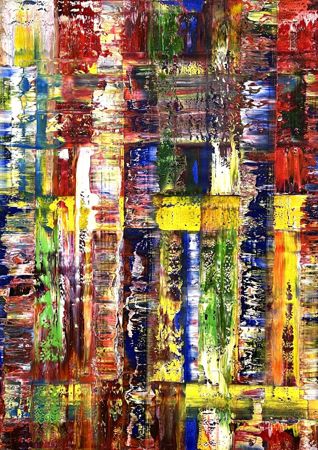 abstract informal 2048-2 Robert H N Rich Original painting for sale