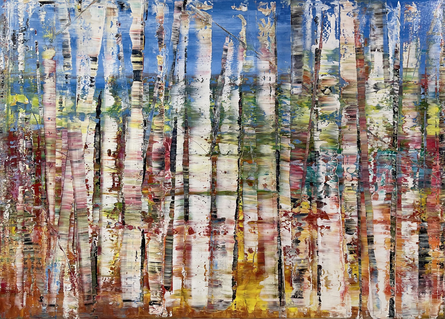 abstract informal 2049-2 Robert H N Rich Original painting for sale