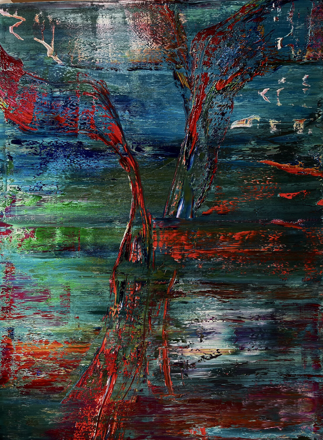 abstract informal no 2096-3 Robert H N Rich Original painting for sale