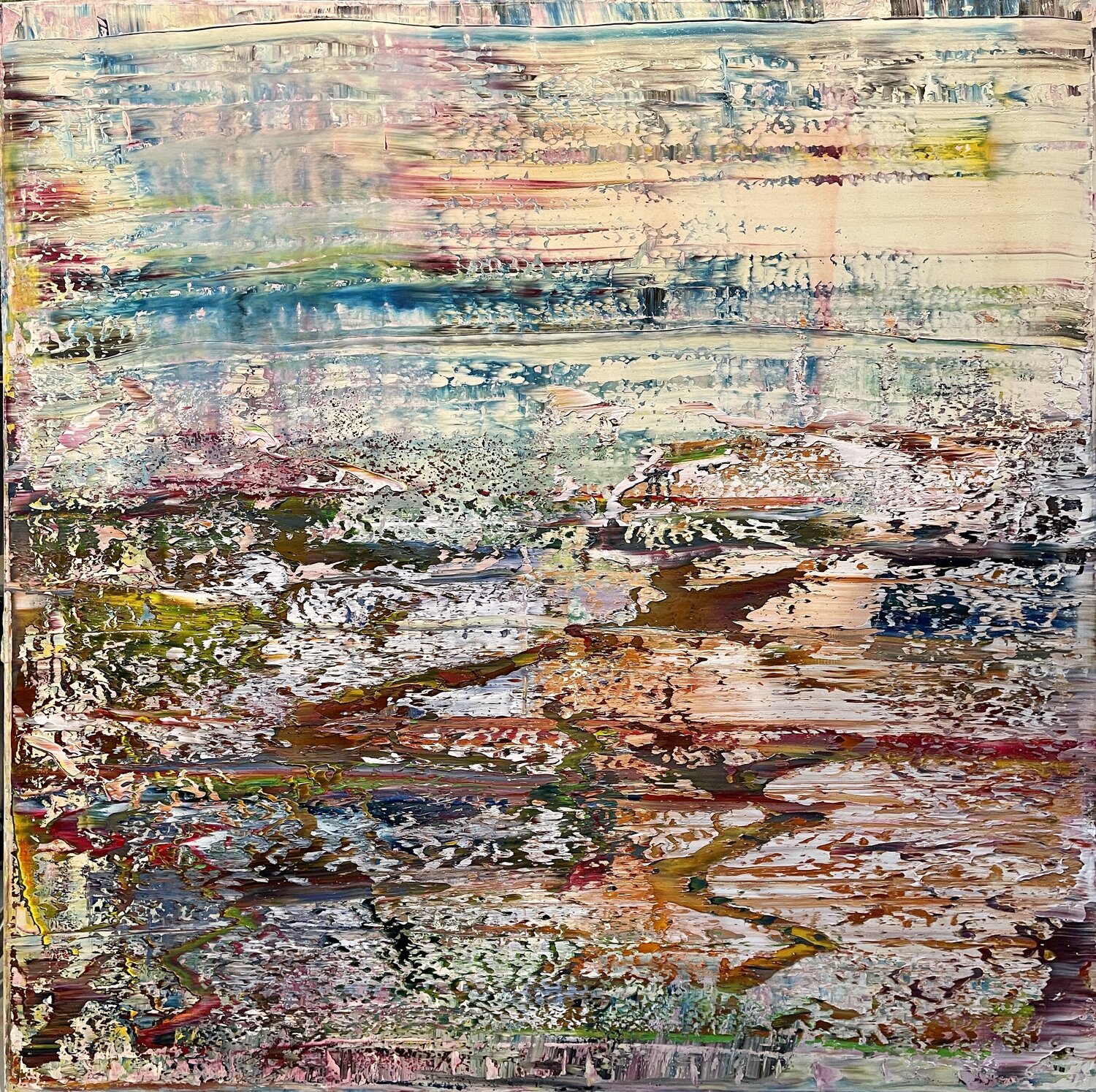 abstract informal 2114-1 Robert H N Rich Original painting for sale