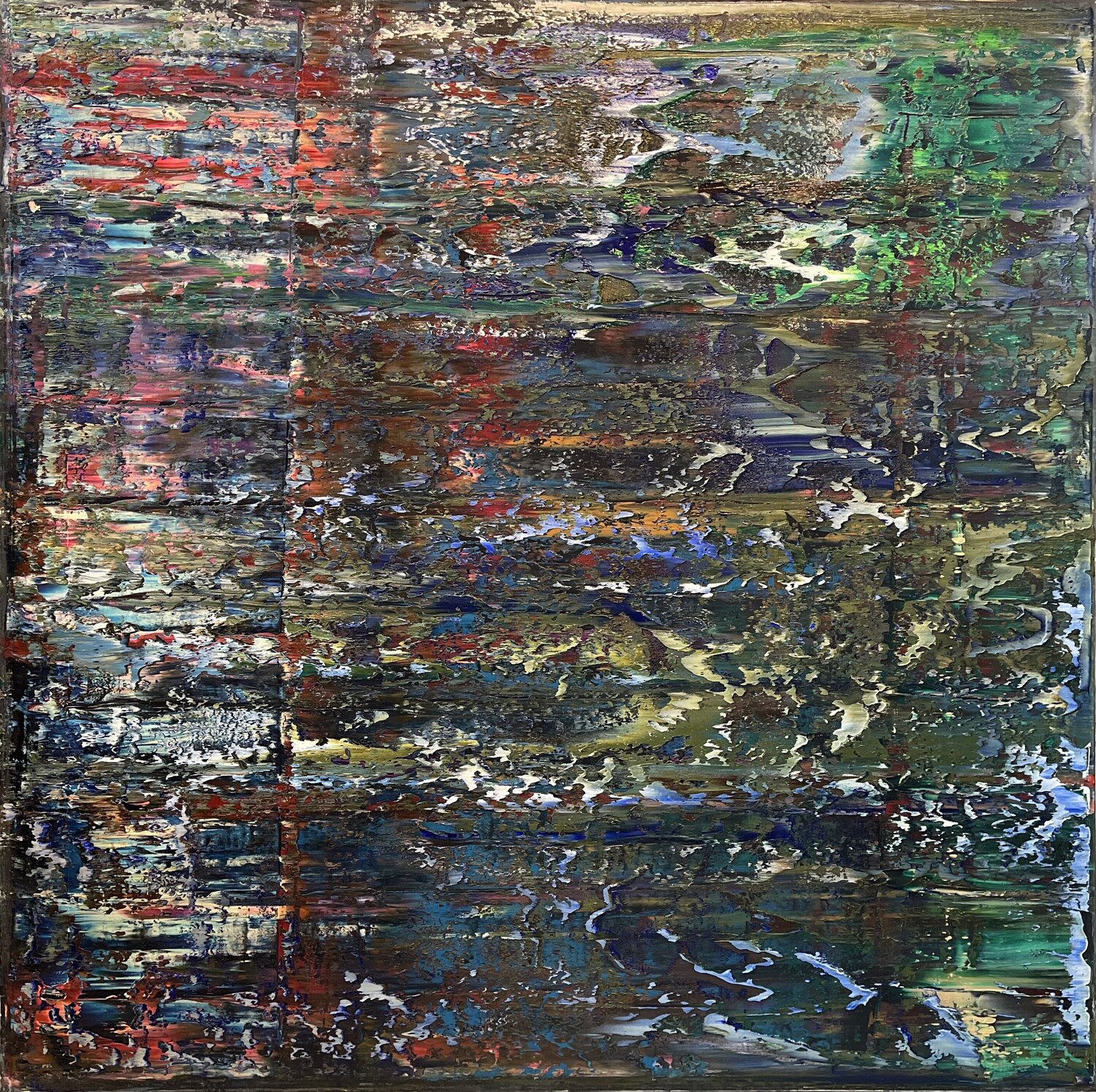 abstract informal 2114-4 Robert H N Rich Original painting for sale