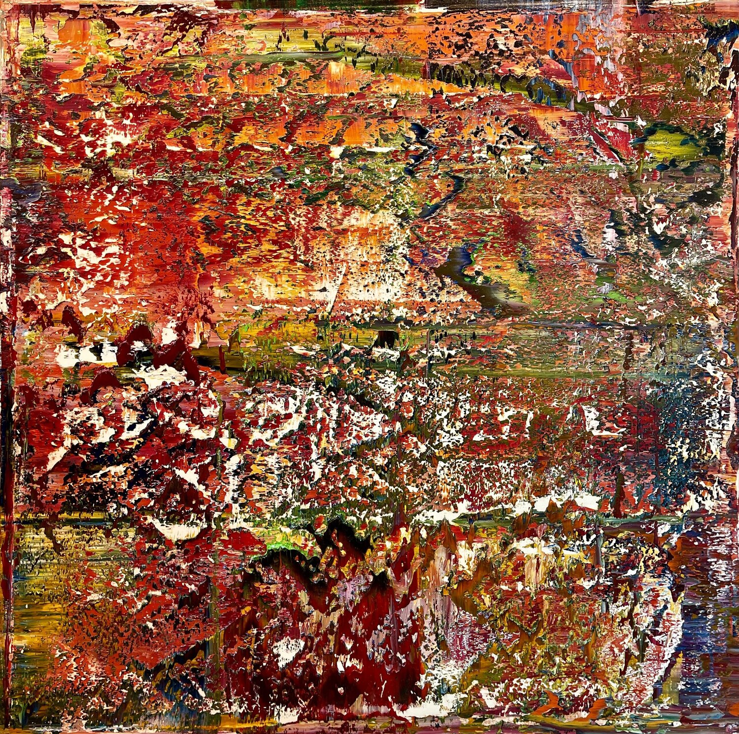 abstract informal 2114-7 Robert H N Rich Original painting for sale