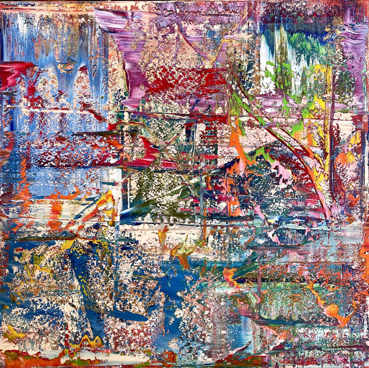 abstract informal 2114-10 Robert H N Rich Original painting for sale