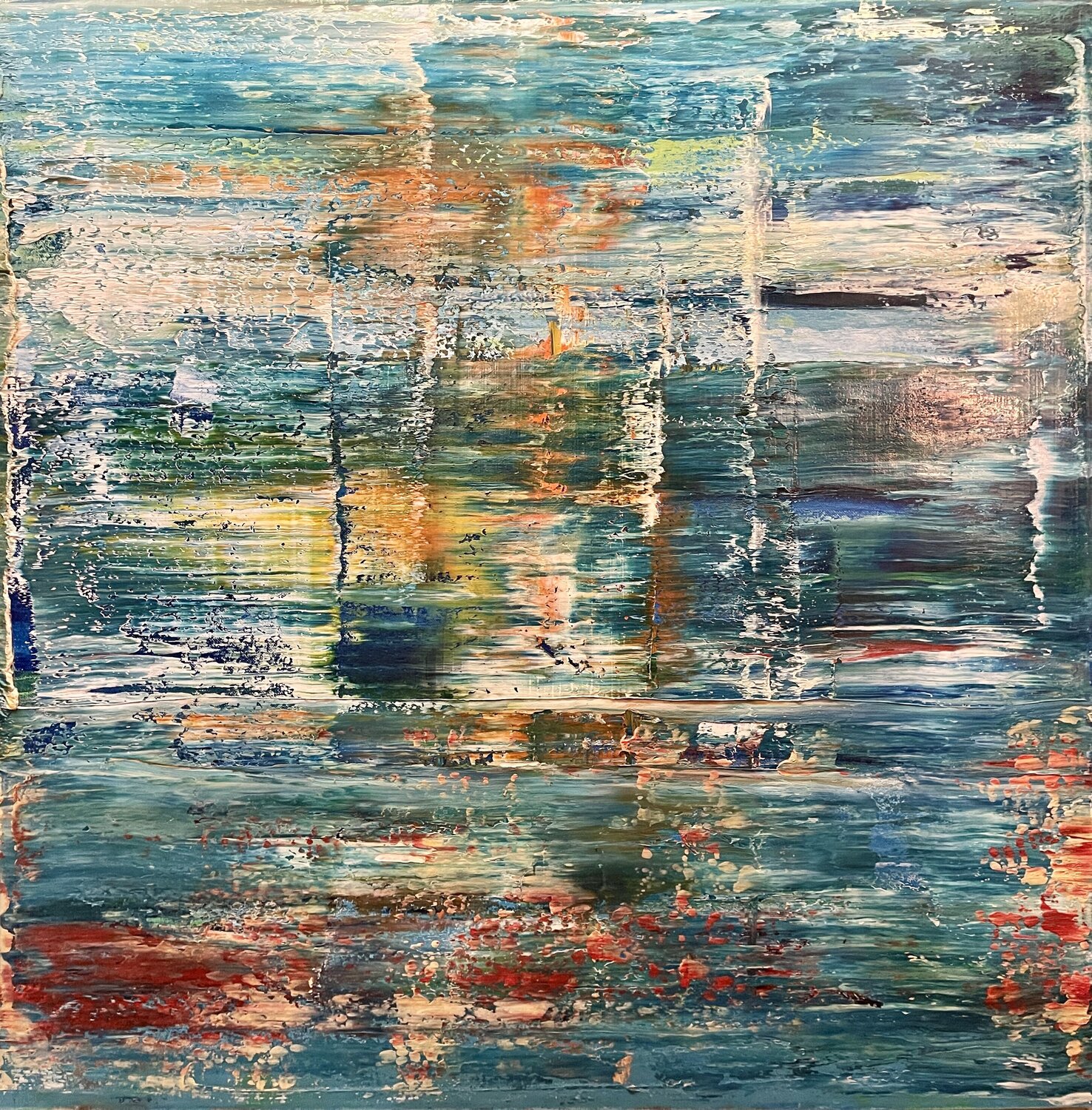 abstract informal 1804-1 Robert H N Rich Original painting for sale