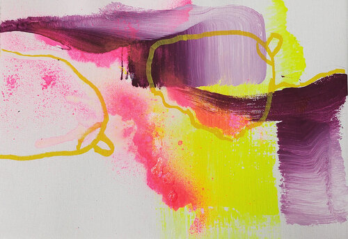 Contours of passion II. by Gabriela Holcer, Painting for Sale on Select
