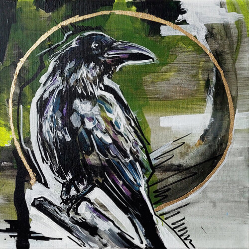 Transformation of good & evil by Gabriela Holcer, Painting for Sale on Select
