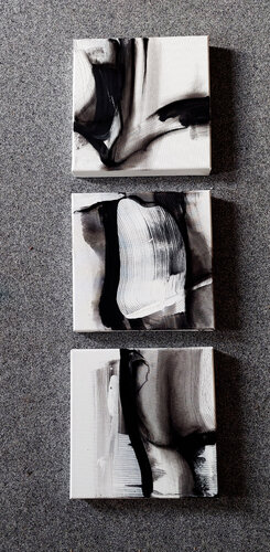 Midnight silhouettes I., II. III. by Gabriela Holcer, Painting for Sale on Select