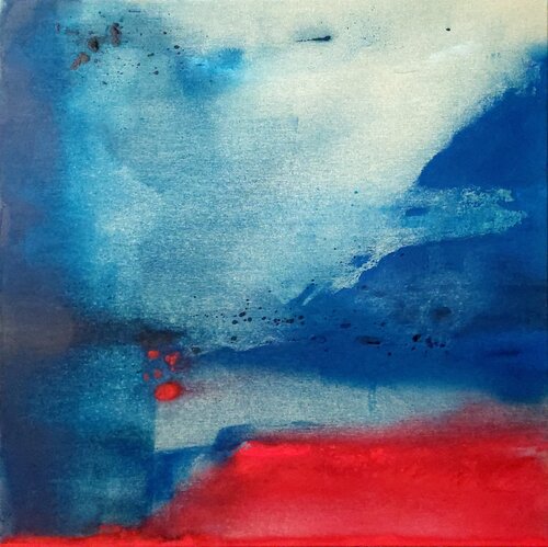 Desire in Blue - from the • BLUE & RED• series by Gabriela Holcer, Painting for Sale on Select