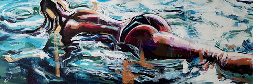 DROPLETS by Gabriela Holcer, Painting for Sale on Select