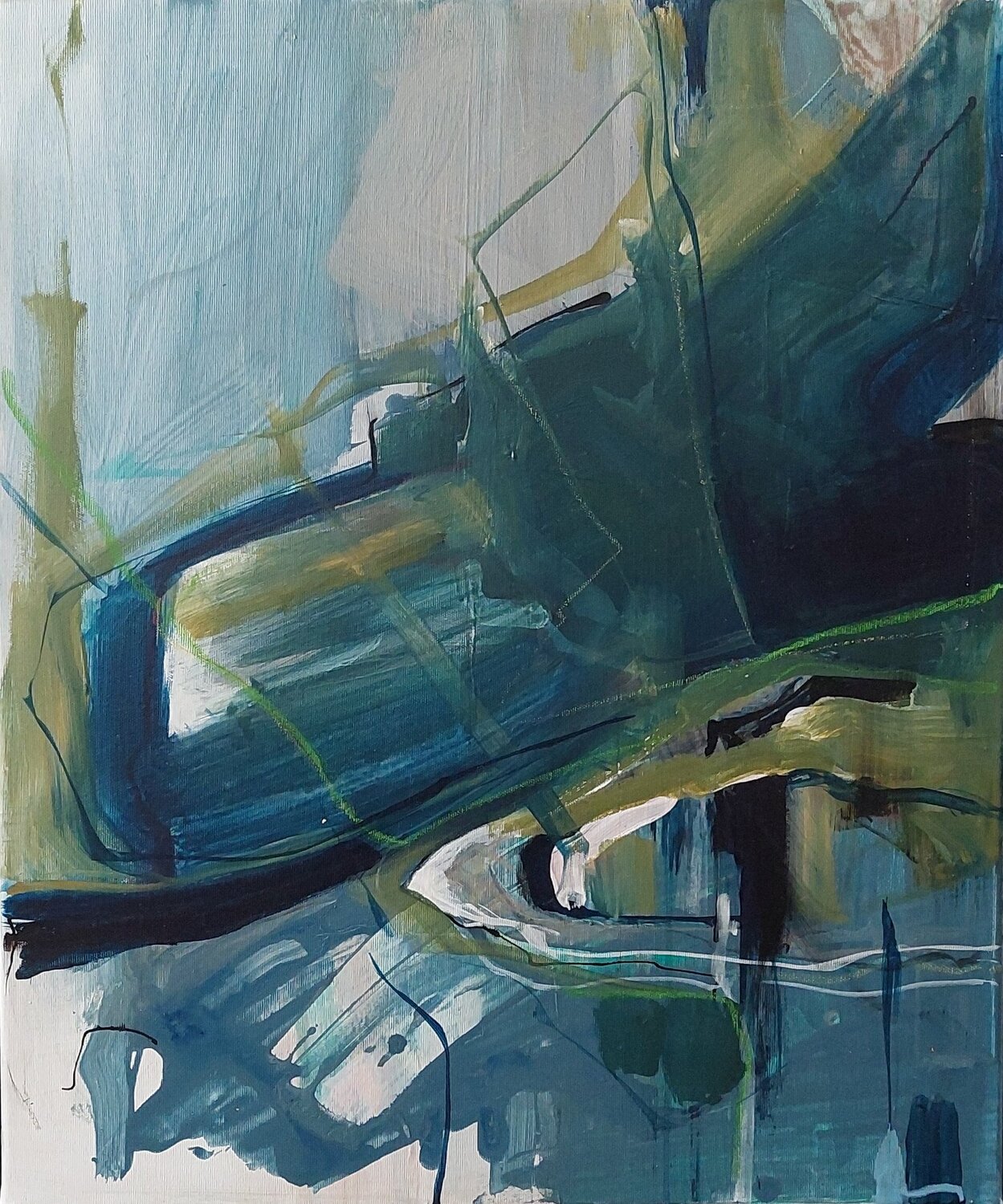 Lake II. Gabriela Holcer Original painting for sale