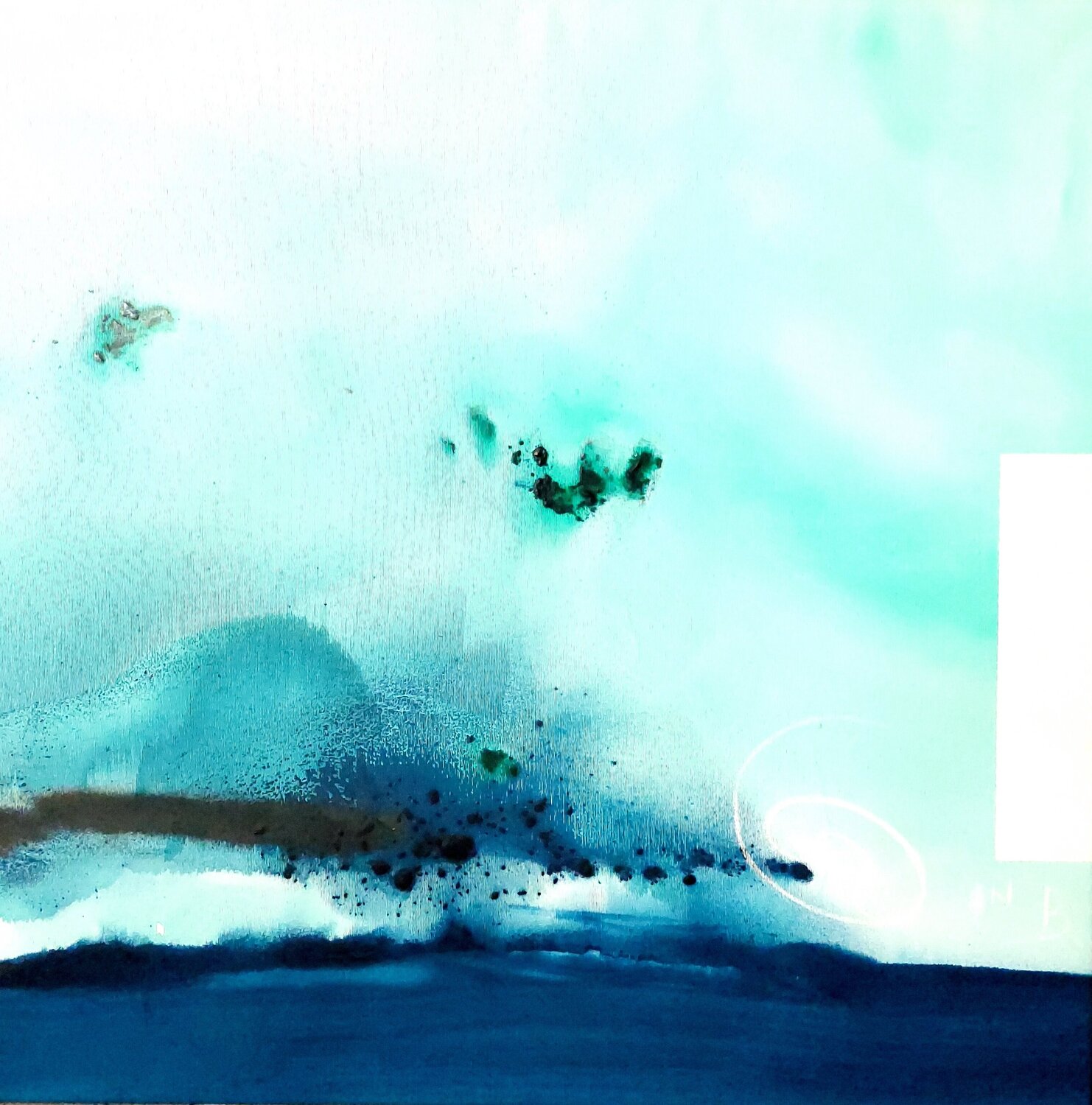 In Between - from the • BLUE • series Gabriela Holcer Original painting for sale