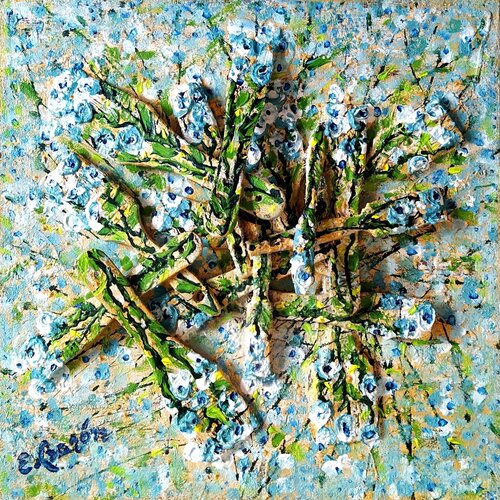 Pinceles florecidos (escultura) by Elena Barón, Painting for Sale on Select