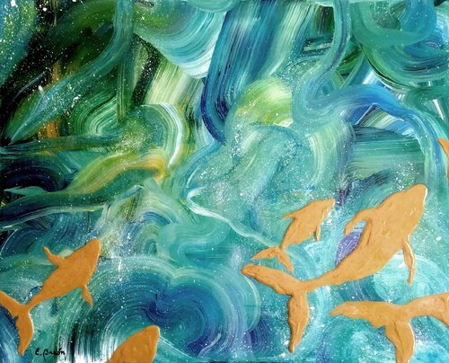 "SOS desde el Océano 2" by Elena Barón, Painting for Sale on Select