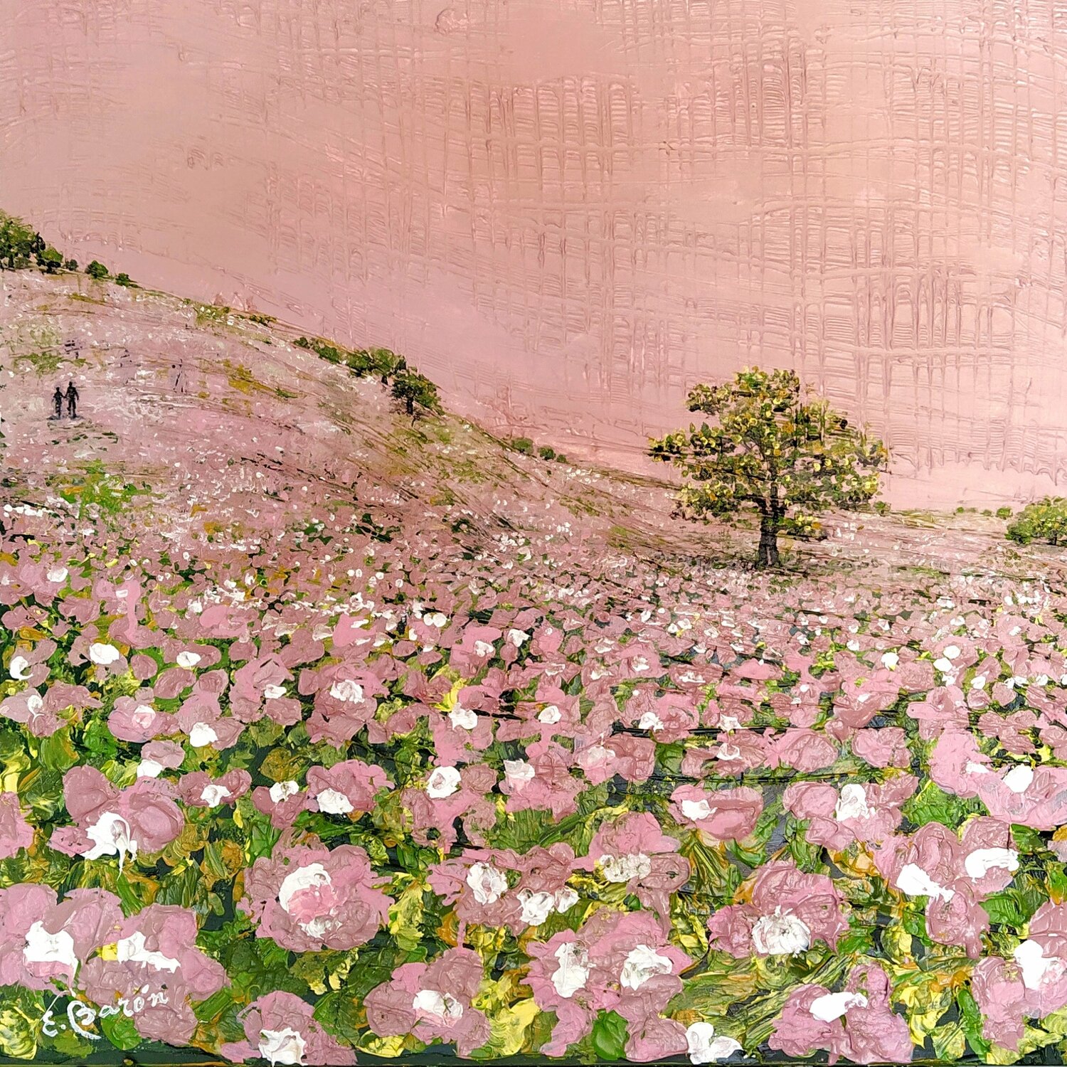 La vie en rose Elena Barón Original painting for sale
