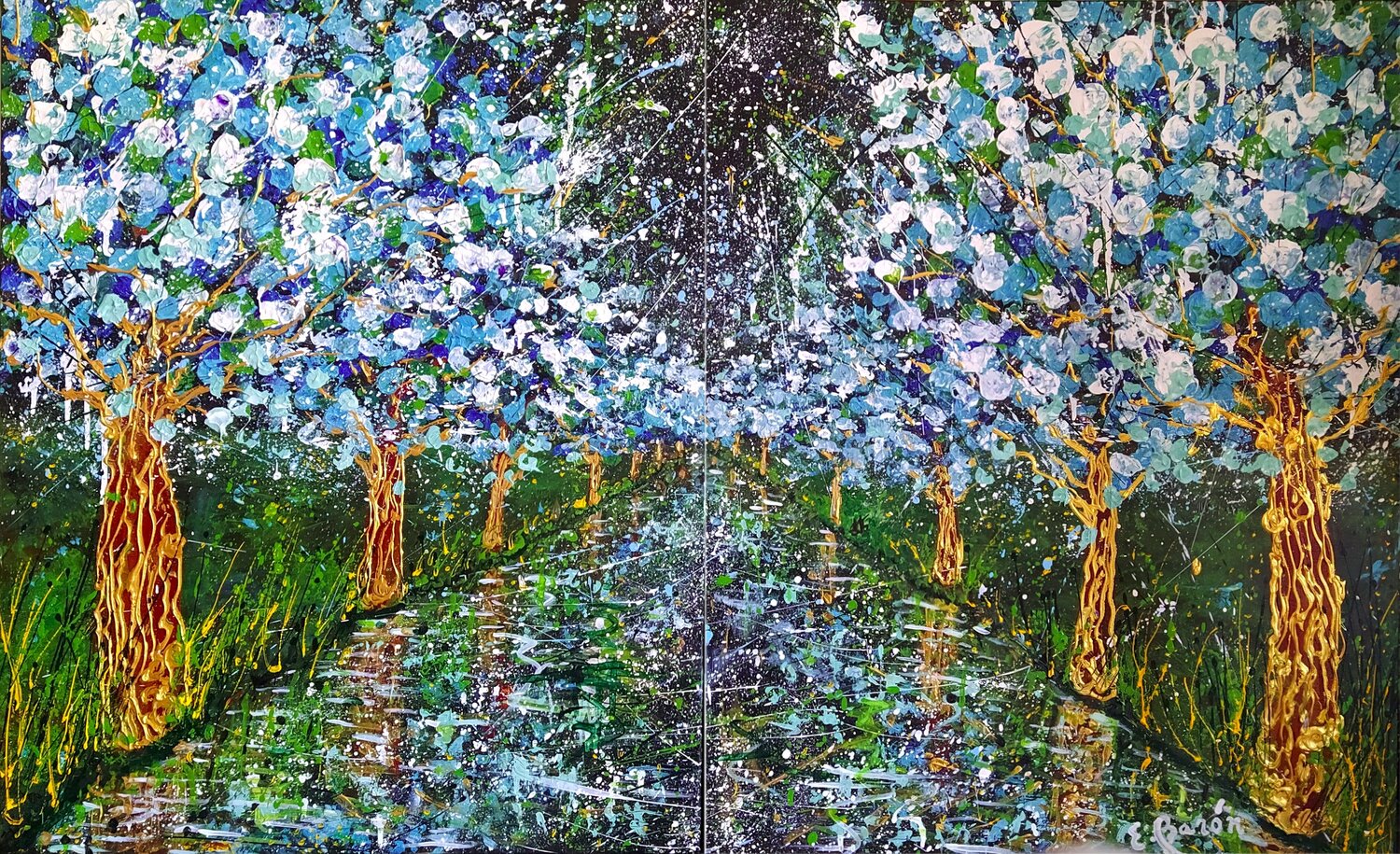 Eligiendo nuestra estrella (díptico) Elena Barón Original painting for sale