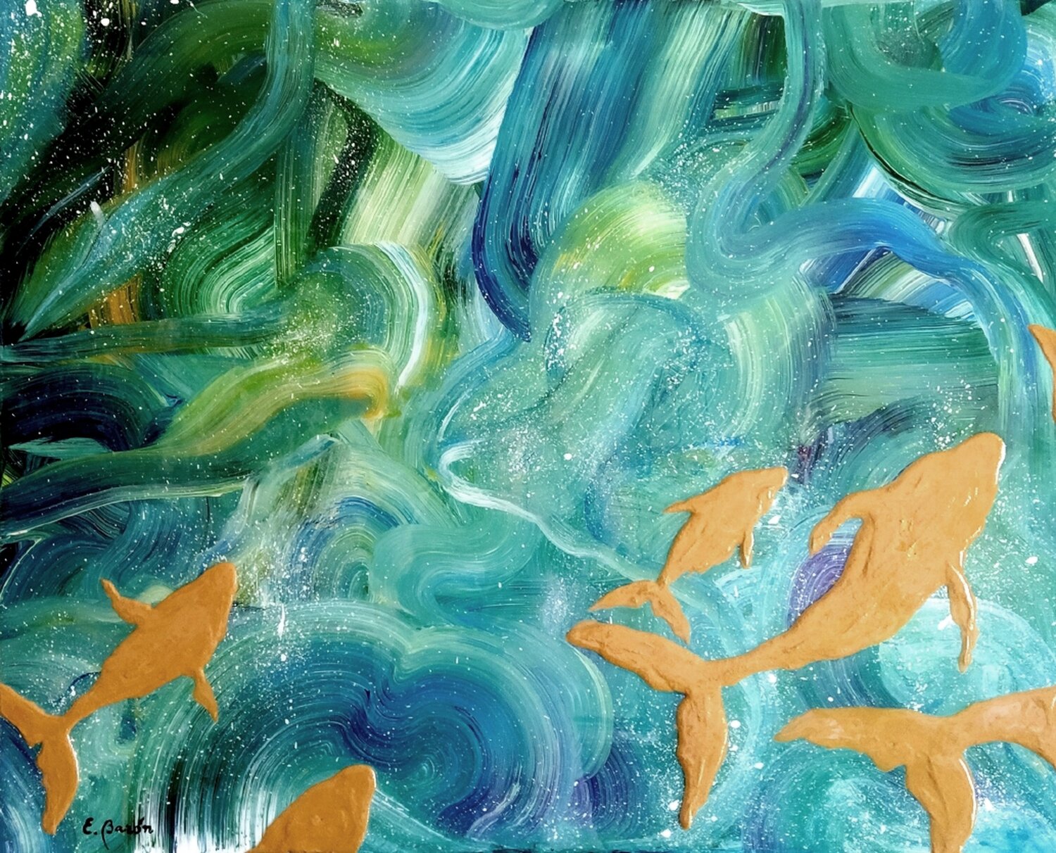"SOS desde el Océano 2" Elena Barón Original painting for sale