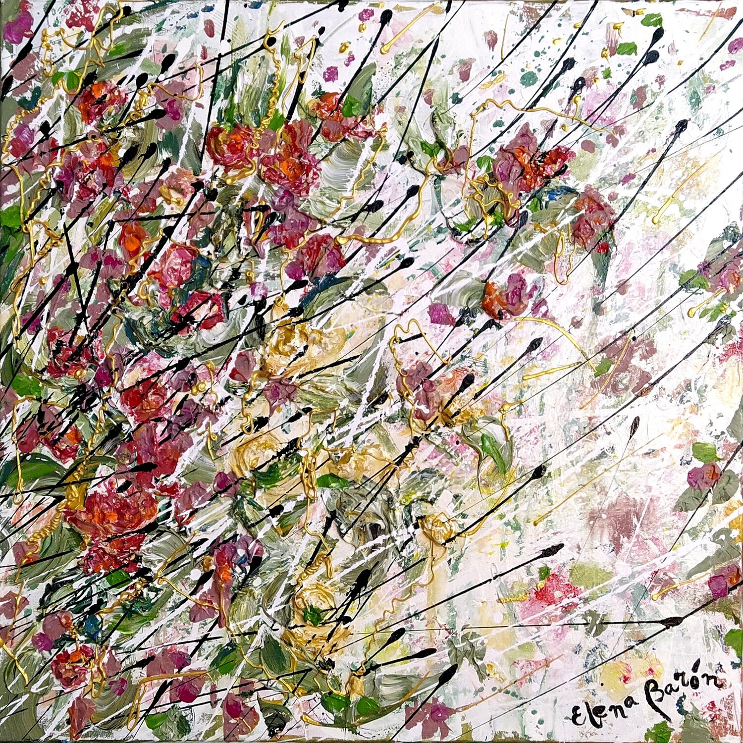 Flores en el aire Elena Barón Original painting for sale