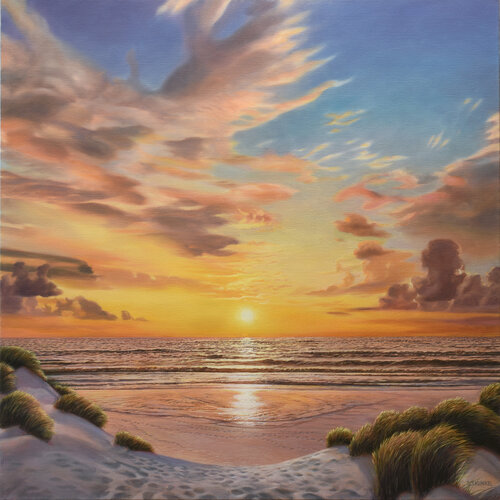 Syltimpression No. 14 - Sonnenuntergang by Jean-Pierre Kunkel, Painting for Sale on Select