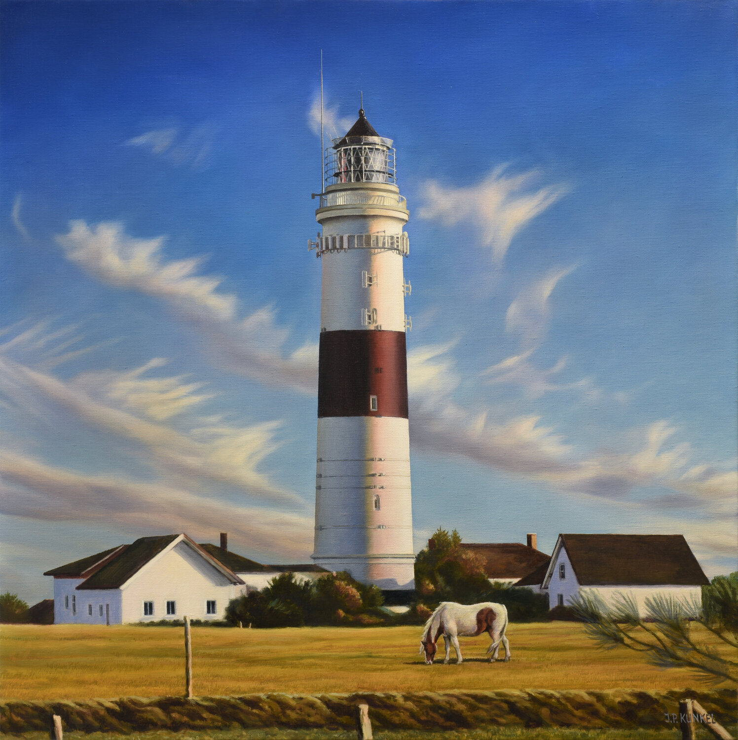 Syltimpression No. 9 - Leuchtturm Kampen Jean-Pierre Kunkel Original painting for sale