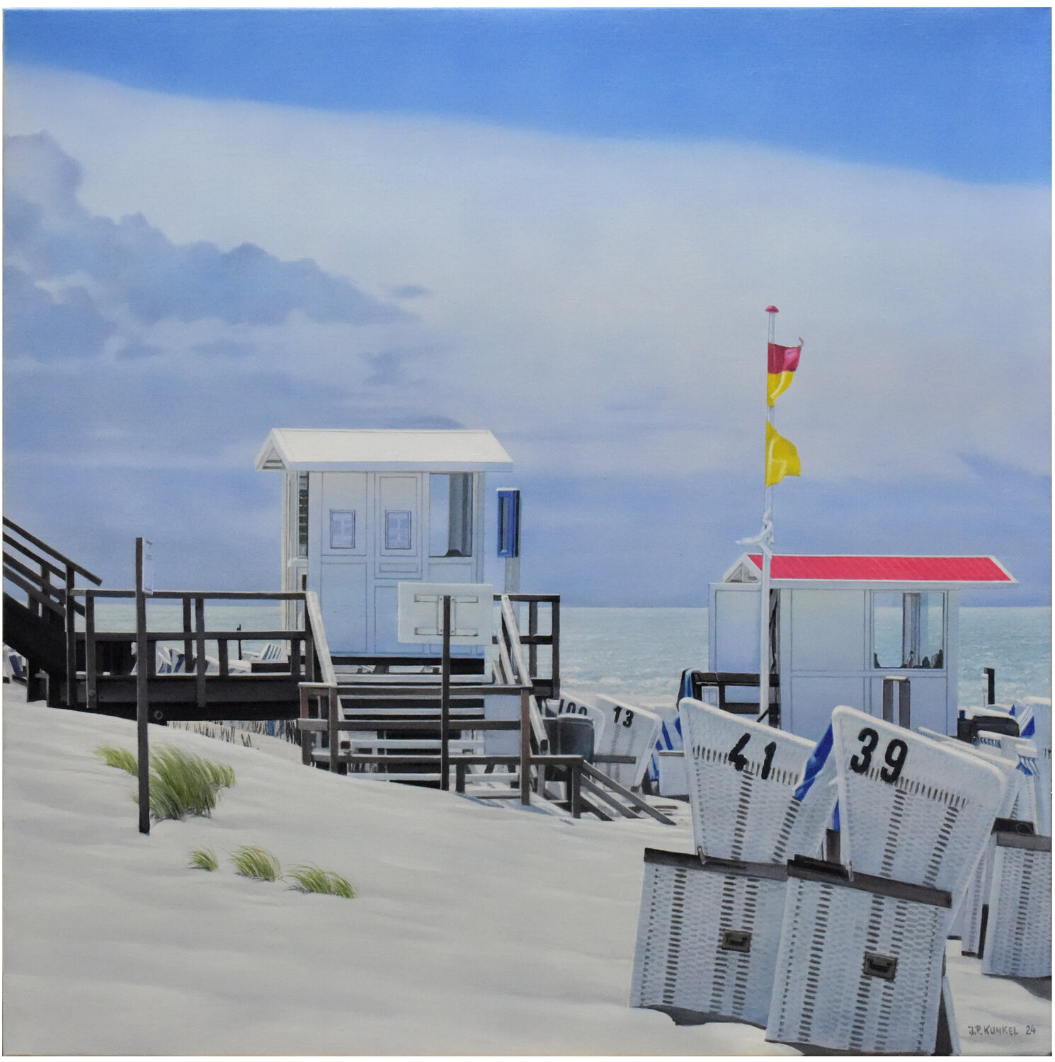 Syltimpression No. 25 - Weststrand List Jean-Pierre Kunkel Original painting for sale