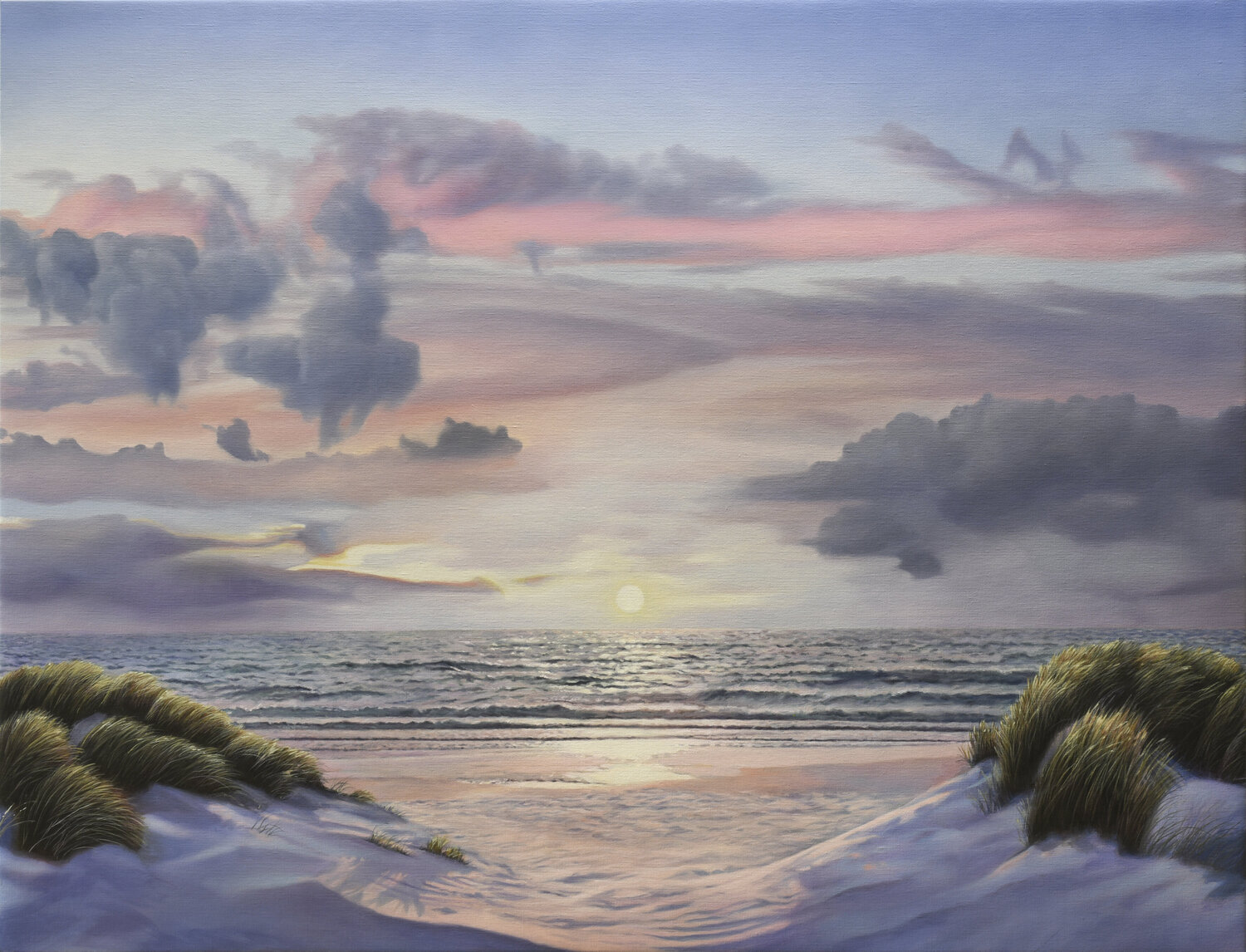 Syltimpression No. 10 - Sonnenuntergang an der Sturmhaube Jean-Pierre Kunkel Original painting for sale
