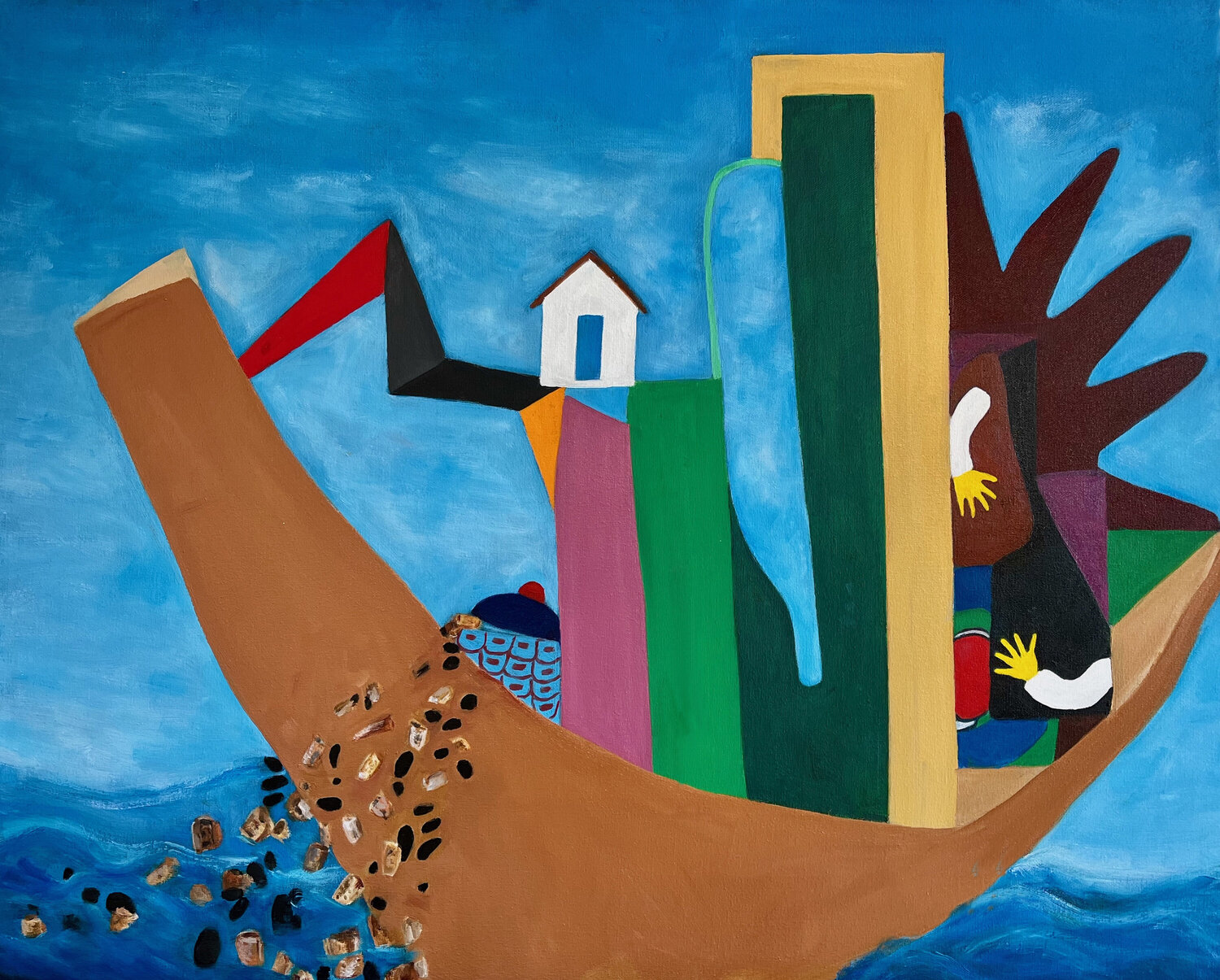 My works overflow Paulina Wong Original painting for sale