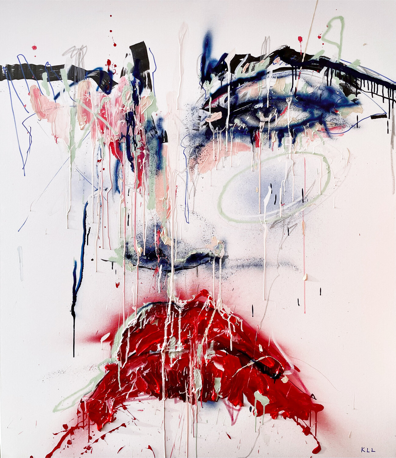 happy face Kamile Lukrecija Lukosiute Original painting for sale