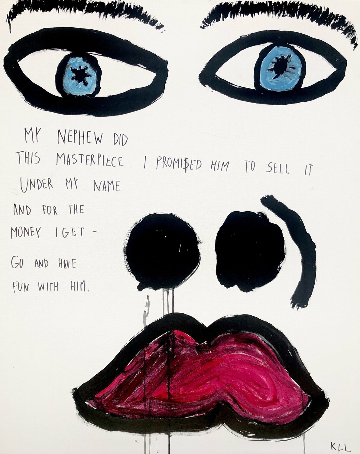 My Nephew Did IT Kamile Lukrecija Lukosiute Original painting for sale
