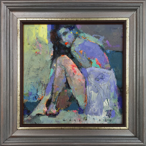 ALMOST NUDE by Viktor Sheleg, Painting for Sale on Select
