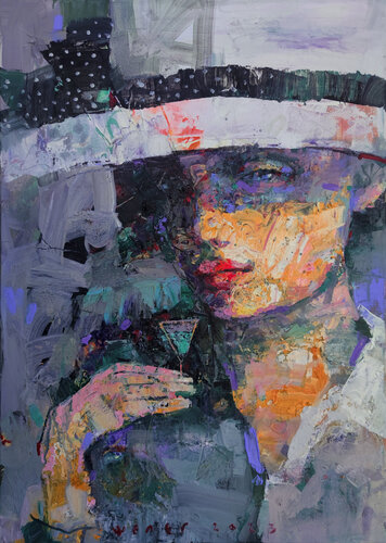 MISTY MINT by Viktor Sheleg, Painting for Sale on Select