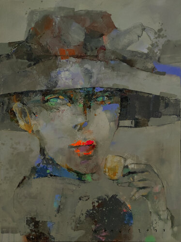 MORNING ESPRESSO by Viktor Sheleg, Painting for Sale on Select