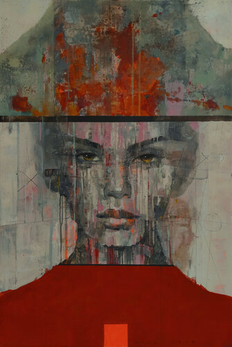 Shades of red by Viktor Sheleg, Painting for Sale on Select