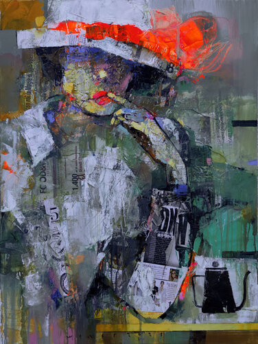 Coffee break by Viktor Sheleg, Painting for Sale on Select