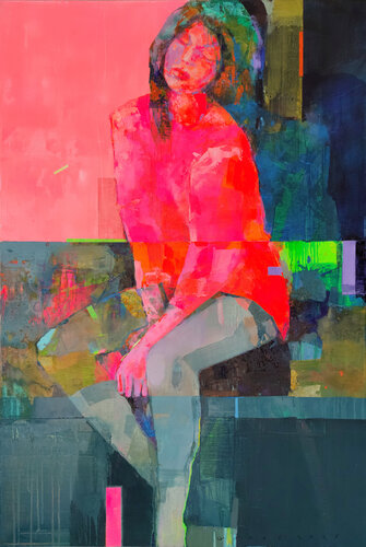 Pink Agate’ by Viktor Sheleg, Painting for Sale on Select