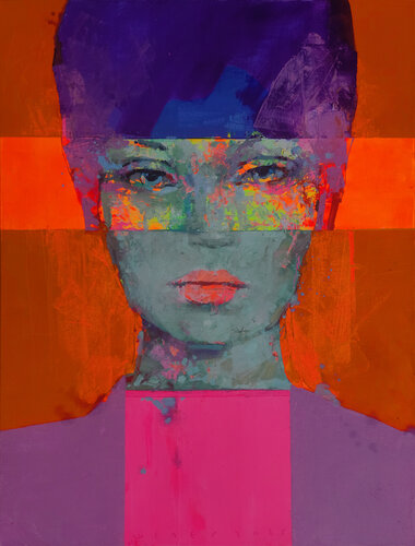 Orange glow by Viktor Sheleg, Painting for Sale on Select