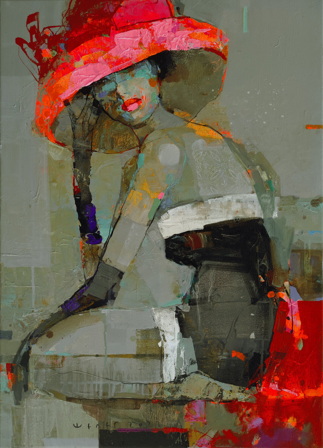 FAVORITE HAT Viktor Sheleg Original painting for sale