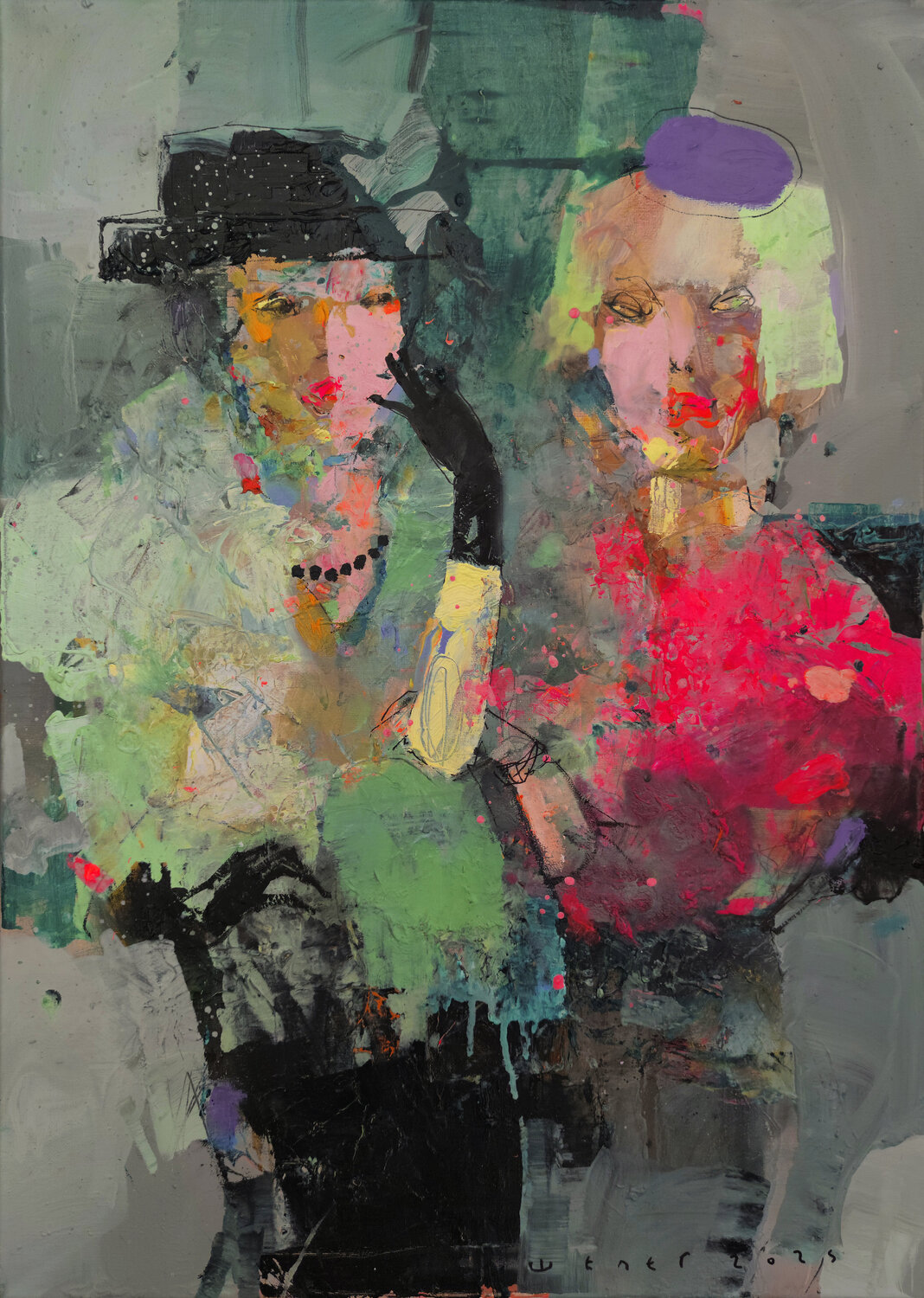 "Girlfriends' reunion" Viktor Sheleg Original painting for sale