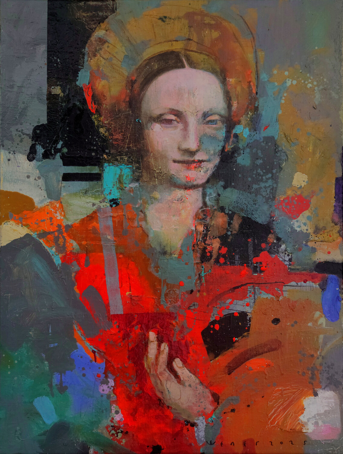 Renaissance portrait 2 Viktor Sheleg Original painting for sale